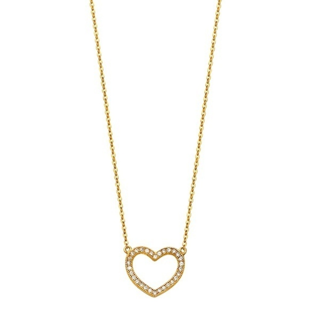 14k solid yellow gold Heart Pendant Necklace Chain